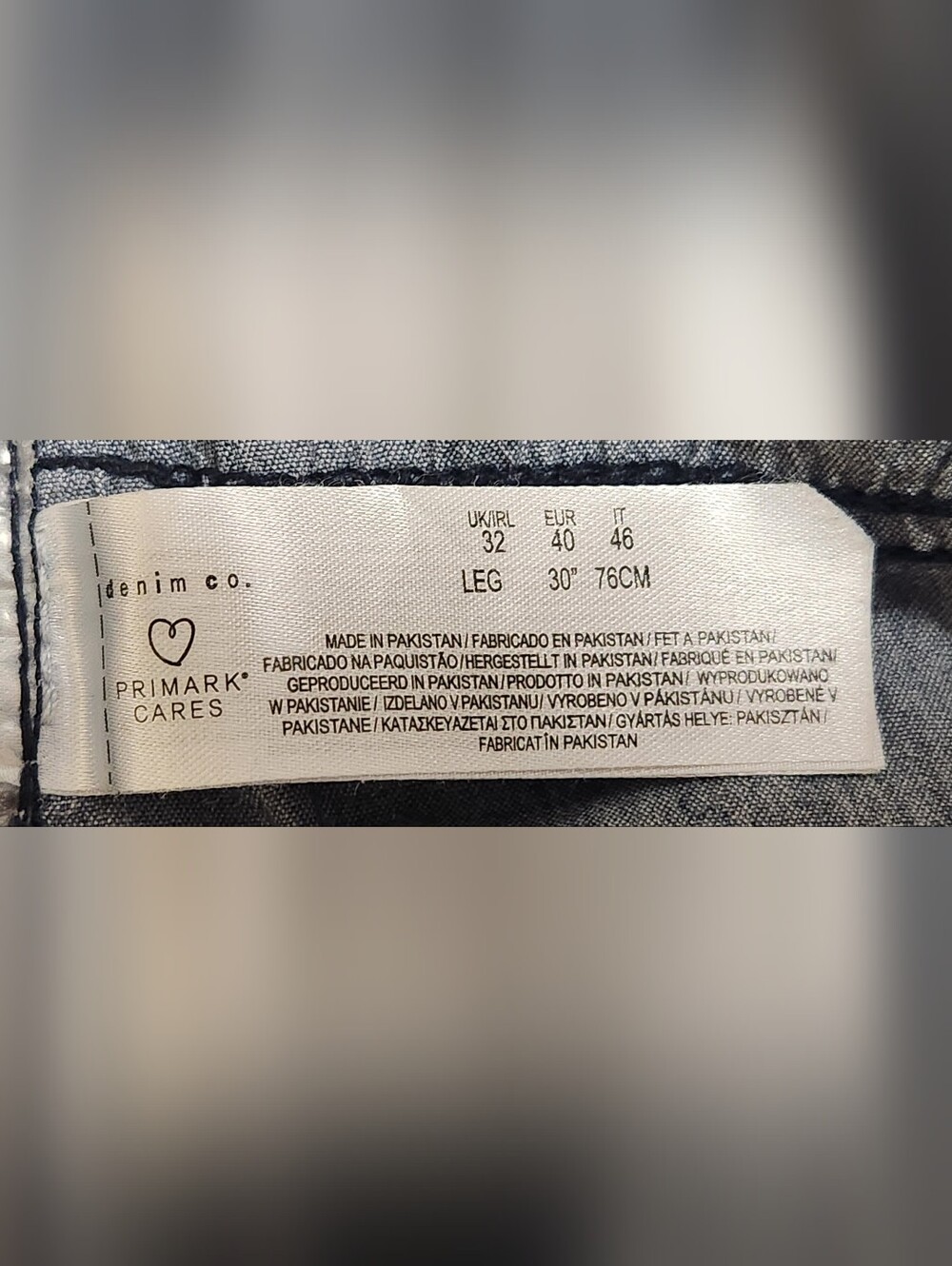 Denim Co Primark Blue Straight Stretch Jeans 32x30 - Picture 7 of 13